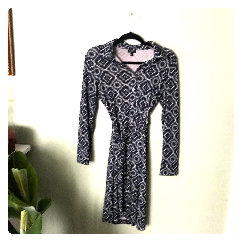 Talbots 4P long sleeve belted dress petite #28